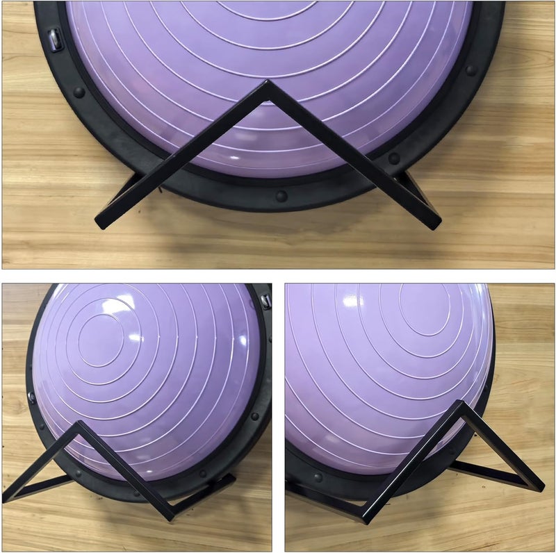 OMMUU Half Exercise Ball Storage Bracket for Strength Fitness Ball, Balance Ball Holder Wall mount,Yoga Stability Ball Rack Organizer for Home Gym Workouts - Image 3